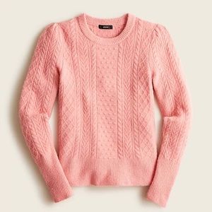 BRAND NEW!!! JCREW Stretch wool cable-knit crewneck sweater